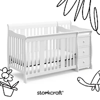 Lit de Bébé 5-en-1 avec Table à Langer Attachée Portofino de Storkcraft