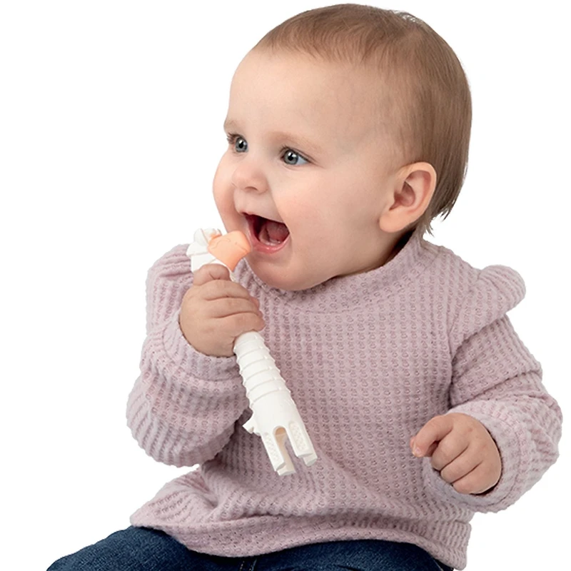 Jouet de dentition tubulaire de Nûby™ Fait de silicone souple à 100 %, Lama