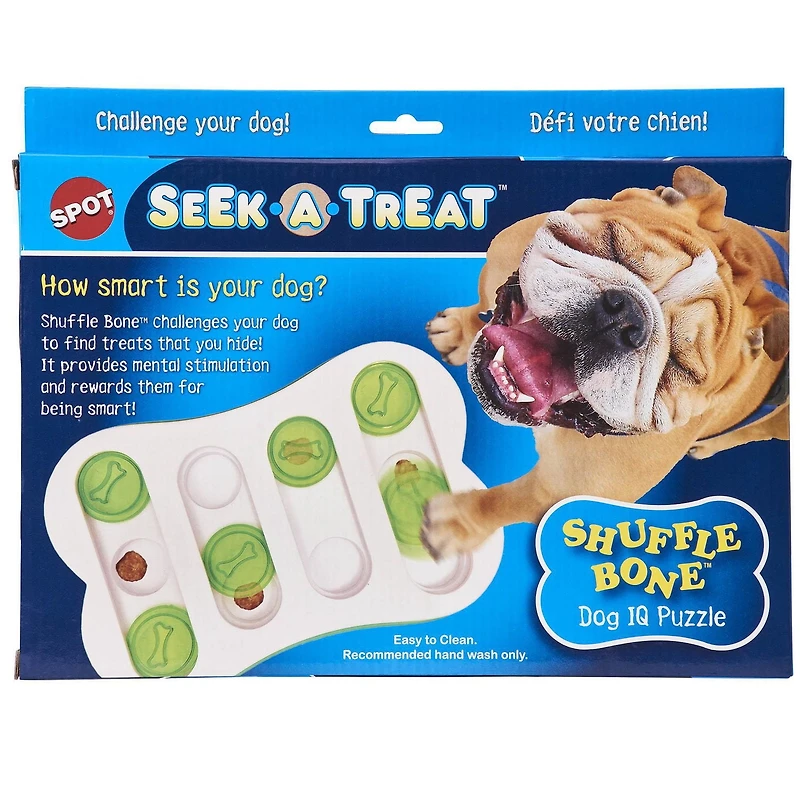 SPOT Ethical Pet Seek-A-Treat Shuffle Bone Casse-tête Interactif de Jouet de Chien