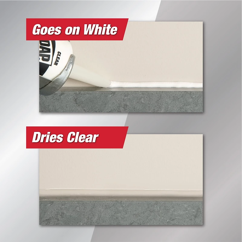 DAP Kwik Seal Calfeutrant Adhesif Cuisine et Salle de Bain, 162ml, Transparent.