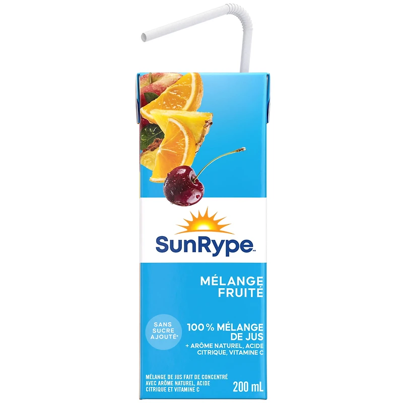 SunRype Boîtes de Jus Mélange de Fruits 5X200ML
