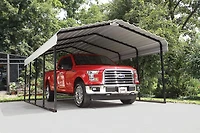 Arrow Black/Eggshell Steel Carport
