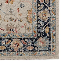 Great Zero Leona Ivory & Blue 3' x 5' Accent Rug