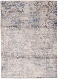 ECARPETGALLERY 4'11" x 7'11"  Contemporary Galleria Hand Loomed Area Rug for Living Room, Dining Room and Bedroom in Grey