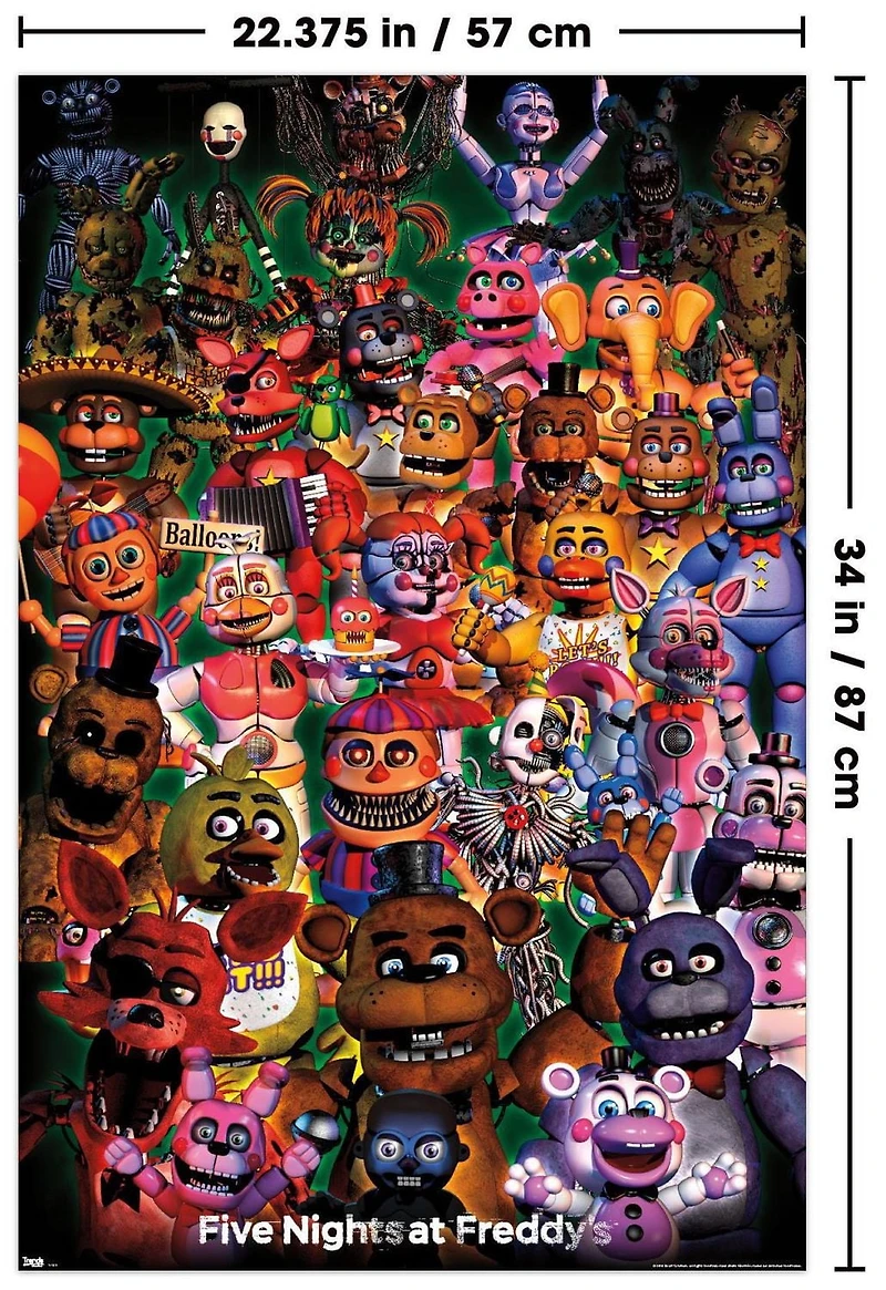 Five Nights at Freddy's - Ultimate Group Wall Poster, 22.375" x 34"