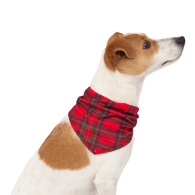 One Paw, Holiday Bandana, Dog Accessory, Festive Fashion Wear, Red