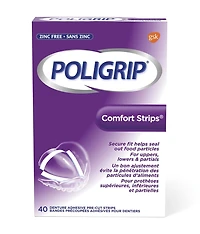 Poligrip Bandes confort Adhésif pour prothèses dentaires