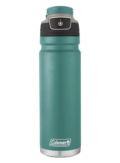 Coleman FreeFlow AUTOSEAL® 24oz Stainless Steel Water Bottle, Seafoam, 24oz/690mL, BPA Free