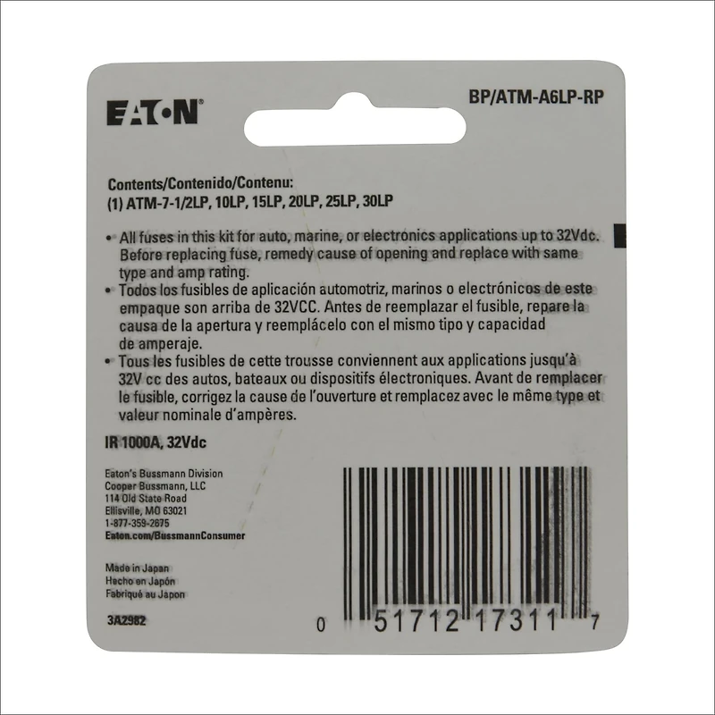 Cooper Bussmann Low Profile Assortment Fuse Kit