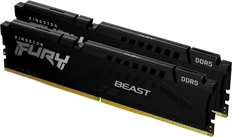 Kingston Fury Beast 64GB 5200MT/s DDR5 CL40 XMP 3.0 Ready Computer Memory, Kit of 2 (KF552C40BBK2-64)