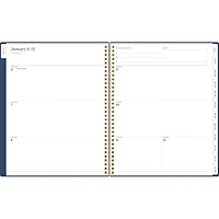 Grand agenda hebdomadaire/mensuel Cambridge Workstyle Balance Bleu Planificateur