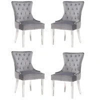 CHAISE CAIRUS en Gris ENSEMBLE DE 4