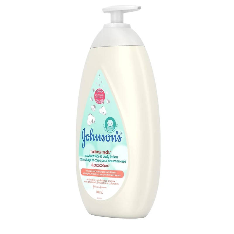 Johnson's Baby Lotion for Newborns, CottonTouch Cream, 800 mL