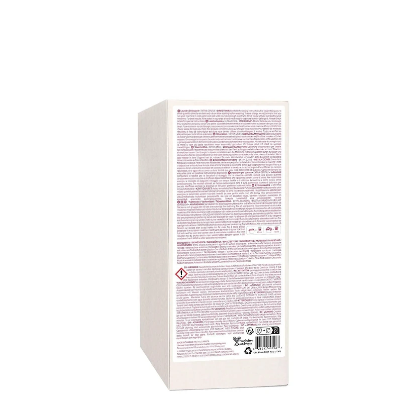 ATTITUDE baby leaves, Détergent à Lessive, Recharge, Non Parfumé, 80 Brassées