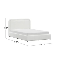 Better Homes & Gardens Juliet King Boucle Platform Bed, Ivory
