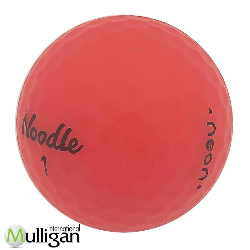 Mulligan - 12 balles de golf récupérées Noodle Neon Mat 5A Pristine, Rouge