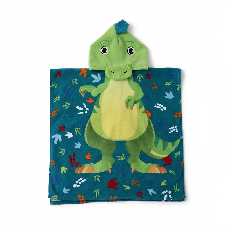Serviette de plage à capuche Mainstays, dinosaure, 1 pièce, 24" x 48"