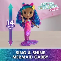Gabby's Dollhouse: The Movie, Gabby Sirène Chansons et lumières, poupée sirène étanche avec effets sonores et lumineux, jouets pour filles et garçons à partir de 3 ans Gabby's Dollhouse: The Movie, Gabby Sirène Chansons et lumières, poupée sirène étanche avec effets sonores et lumineux, jouets pour filles et garçons à partir de 3 ans