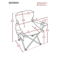 Camp & Go Black Heavy Duty Heated Quad Chair