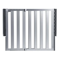 Munchkin Loft Hardware Mounted Baby Gate for Stairs, Hallways and Doors, Extends 26.5"- 40" Wide, Silver Aluminum