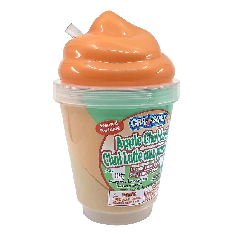Cra-Z-Slimy Smoothie : Latte Pomme Chai. Slime, Ages 6+.   Un cadeau idéal pour toutes les occasions.