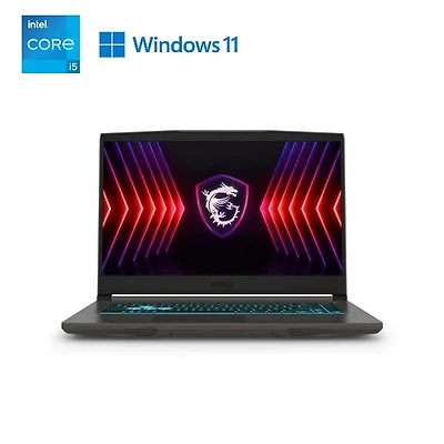 MSI Thin 15 15.6" 144Hz Gaming Laptop, Intel i5-12450H, RTX2050, 8GB DDR4, 512GB SSD, Win 11 Home