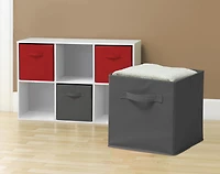 Mainstays Storage Cube Fabric Basket Bin - Foldable, Great for Nursery, Playroom, Closet, Home Organization