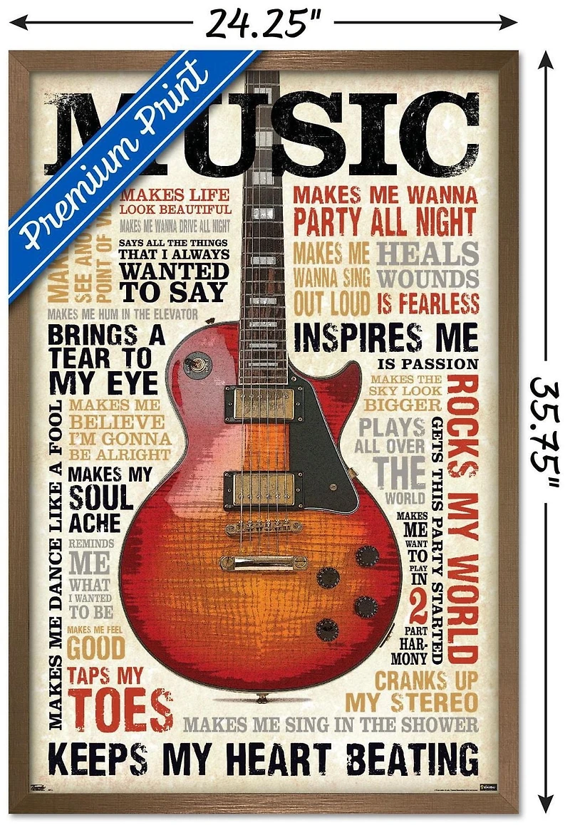 Music Inspires Me Wall Poster
