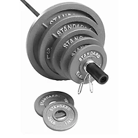CAP Barbell Plaque de poids olympique en fonte, gris, 2,5 lb - 45 lb