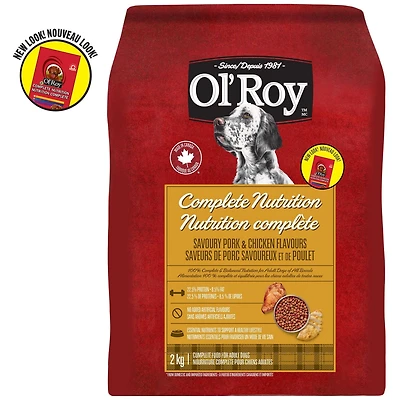 Ol'Roy Complète Nutrition Saveurs salées de porc et de poulet Nourriture sèche pour chiens
