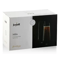 Milo Crystal Stemless Champagne Flute Glasses - 9.4 oz - Set of 8