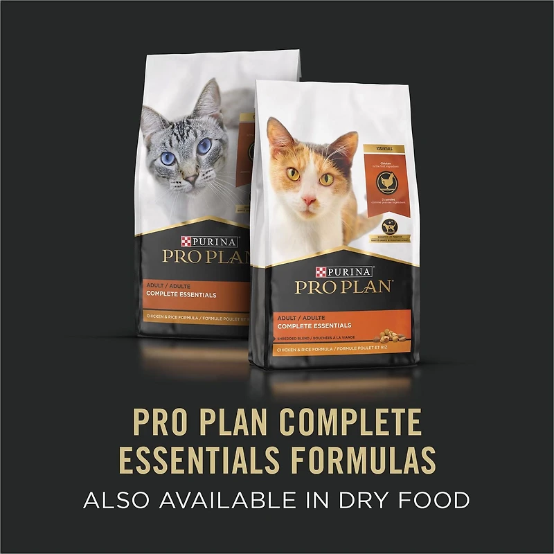 Purina Pro Plan Complete Essentials Entrée de Poulet et Riz en Sauce, Nourriture Humide pour Chats 85 g