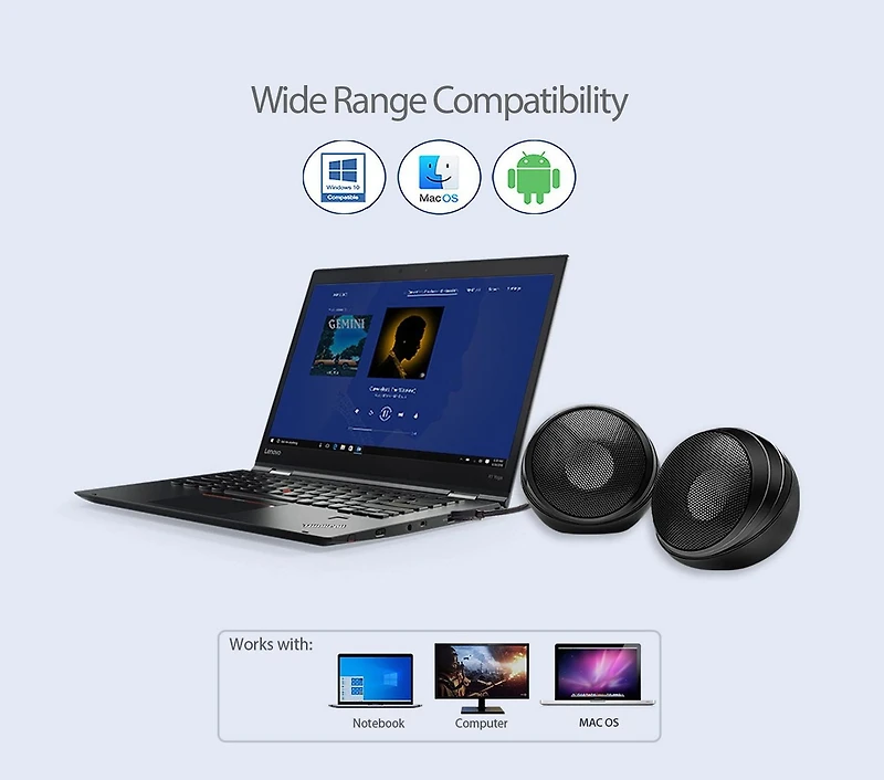 Adesso Xtream S4 USB-Powered Desktop Speaker 5W x 2