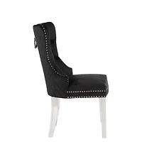 CHAISE DE SALLE À MANGER À AILES en Noir ENSEMBLE DE 4