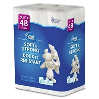 Great Value Soft & Strong Bathroom Tissue – 24 rolls, 242 tissues per roll
