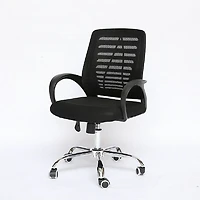 American Imaginations 25,2 pouces L 37,8 pouces Chaise de bureau moderne H en acier inoxydable-plastique-nylon en noir