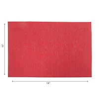 IH Casa Decor Vinyl Placemat Damask Red - Ensemble De 12