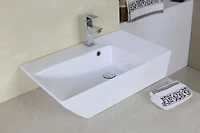 American Imaginations AI-31399 16,5 pouces W au-dessus du navire blanc de compteur pour le perçage de centre de 1 trou