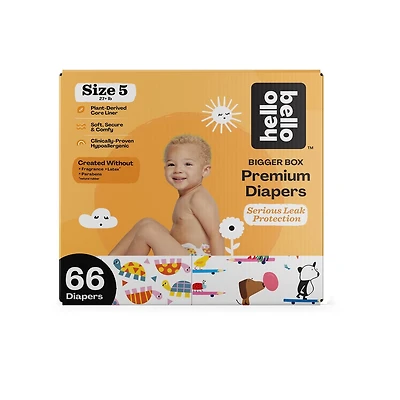 Hello Bello™ Diapers - Club Pack - Size N (0-10 lbs) - 96 ct., Ultra-Soft, Cloth-Like Feel, Inside and Out!