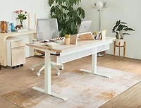 Tapis d'appoint Motif Faux Lapin Simone ivoire & beige de 3 pi x 5 pi