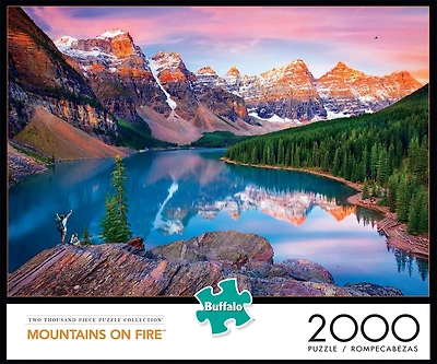 Buffalo Games - Le puzzle Photo & Art - Mountains on Fire - en 2000 pièces