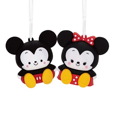 Décorations Hallmark de Noël (Mickey et Minnie, peluches magnétiques Better Together), ensemble de 2 peluches