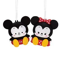 Décorations Hallmark de Noël (Mickey et Minnie, peluches magnétiques Better Together), ensemble de 2 peluches
