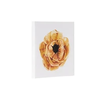 Toile embellie fleur orange 15,2 cm L x 15,2 cm H