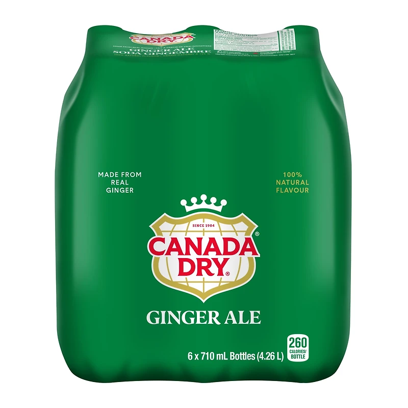 Soda gingembre Canada DryMD - Emballage de 6 bouteilles de 710 mL