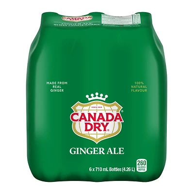Soda gingembre Canada DryMD - Emballage de 6 bouteilles de 710 mL
