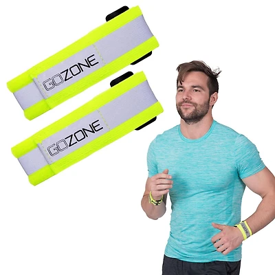 Bandes réfléchissantes – Vert citron/gris Réglable pour bon ajustement
