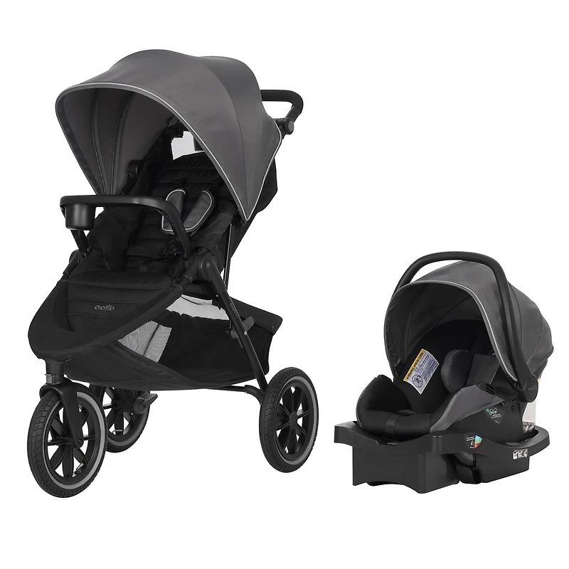 Evenflo Folio3 Système de Voyage de Promenade & de Jogging avec Siège d'Auto pour Bébé LiteMax (4-50 lbs)