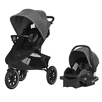Evenflo Folio3 Système de Voyage de Promenade & de Jogging avec Siège d'Auto pour Bébé LiteMax (4-50 lbs)