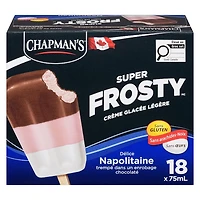 Chapman's Super Frosty Light Ice Cream Bars Neapolitan, 18x75ml, Chap Sup Frosty Choc Dip Neapolitan 18x75ml